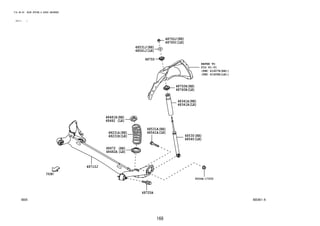 166
FIG.48-04 REAR SPRING & SHOCK ABSORBER
(2111- )
485461-A
REFER TO
FIG
(PNC 61607H(RH))
(PNC 61608H(LH))
48341A
48341B
48231A
48231B
48481B
48482
48482A
48472
48710J
48725A
48750H
48760B
48531J
48541J
48750J
48760C
48755
48531A
48541A
9004A-17255
61-51
48530
48540
 