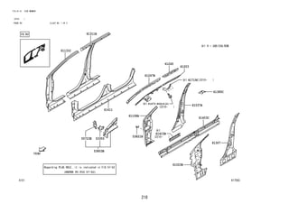 218
FIG.61-51 SIDE MEMBER
(2210- )
FRONT,RH ILLUST NO. 1 OF 5
617583
91673-80616(2)
61108A
61023B
53355
57-52
61311B
61131C
61411
53821B
53803B
61247B
61245
61203
61307
61415B
61719C
61037A
61385C
61403C
55723E
 