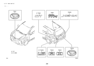 296
FIG.75-51 EMBLEM & NAME PLATE
(2111- )
754272
75431A
75443
75445
75311
75441B
75443A 75441C
75441C
 
