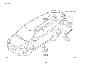 298
FIG.75-52 MOULDING
(2111- )
754264
9004A-11319(2)
75392F
75392H
75533C
75534C
75551
75552
75561A
75561A
75597B
75598A
75605A
75606A
75641
75642
81559-B2020
90044-67440
90044-67500
90044-68378
90044-67641(3)
 