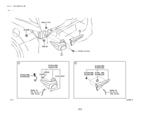 313
FIG.81-11 REAR COMBINATION LAMP
(2111- )
81A400-A
REFER TO
FIG
(PNC 82161)
REFER TO
FIG
(PNC 82184)
12235C
12235C
81555J
81565E 81554-BZ060
9004A-11319(2)
9004A-17219
76817B
81550E
81580D
81590A
82-02 82-02
81551D
81561D
81559G
81559F
81584
81594B
 