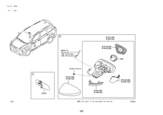 369
FIG.87-01 MIRROR
(2111- )W100
87K044
REFER TO
FIG
(PNC 82151(RH))
(PNC 82152(LH))
9004A-17219(3)
87910
87940
87917B
87947B
87915B
87945C
N04
82-02
87915
87945
8791A
8794A
N04
87810
 