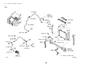 382
FIG.87-18 HEATING & AIR CONDITIONING - COOLER PIPING
(2111- )
CONDENSER
87K009-B
REFER TO
FIG
REFER TO
FIG
(PNC 87010)
REFER TO
FIG
(PNC 53209B)
88474
9004A-11331(2)
9004A-11331(2)
88362B
88460
88561J
88561K
88711
88712
88717U
88718G
88718Q
88736A
53152-BZ020
9004A-11212
9004A-11266
9004A-11212
9004A-11212
87-19
87-14
53-55
88561D
88561L
88718L
88718L
9004A-11266
9004A-11212
9004A-11212
88716B
88727
 