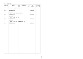 89
FIG.17-08 VACUUM PIPING
PROD_DATE MODELS
SPEC
CODE
DESCRIPTION
R
/
P
PART
NUMBER
O
Y
T
REV_REF
FR TO
+----------+
| 17308B | HOSE SUB-ASSY, VACUUM
+----------+
2111 - 1NRVE,2NRVE..W10# 77754-BZ430- 1
+----------+
| 23827A | HOSE, FUEL VAPOR FEED, NO.2
+----------+
2111 - 1NRVE,2NRVE..W10# 23827-BZ130- 1
+----------+
| 23841G | CLAMP, FUEL HOSE
+----------+
2111 - 1NRVE,2NRVE..W10# 9004A-46363- 1
+----------+
| 25860 | VALVE ASSY, VACUUM SWITCHING, NO.1
+----------+
2111 - 1NRVE,2NRVE..W10# 25860-BZ050- 1
 