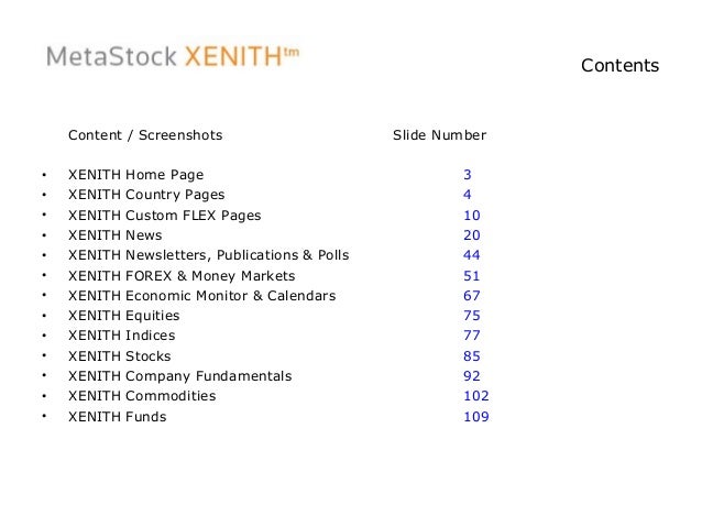 Screenshots Xenith Real Time Market Data And Analysis - 