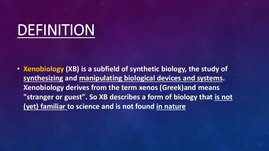 Xenobiology
