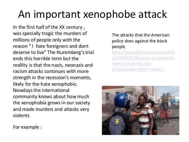 write an essay about xenophobia