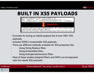 OWASP Xenotix XSS Exploit Framework v3 : Nullcon Goa 2013
