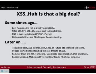 OWASP Xenotix XSS Exploit Framework v3 : Nullcon Goa 2013