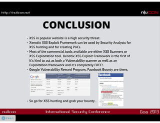 OWASP Xenotix XSS Exploit Framework v3 : Nullcon Goa 2013
