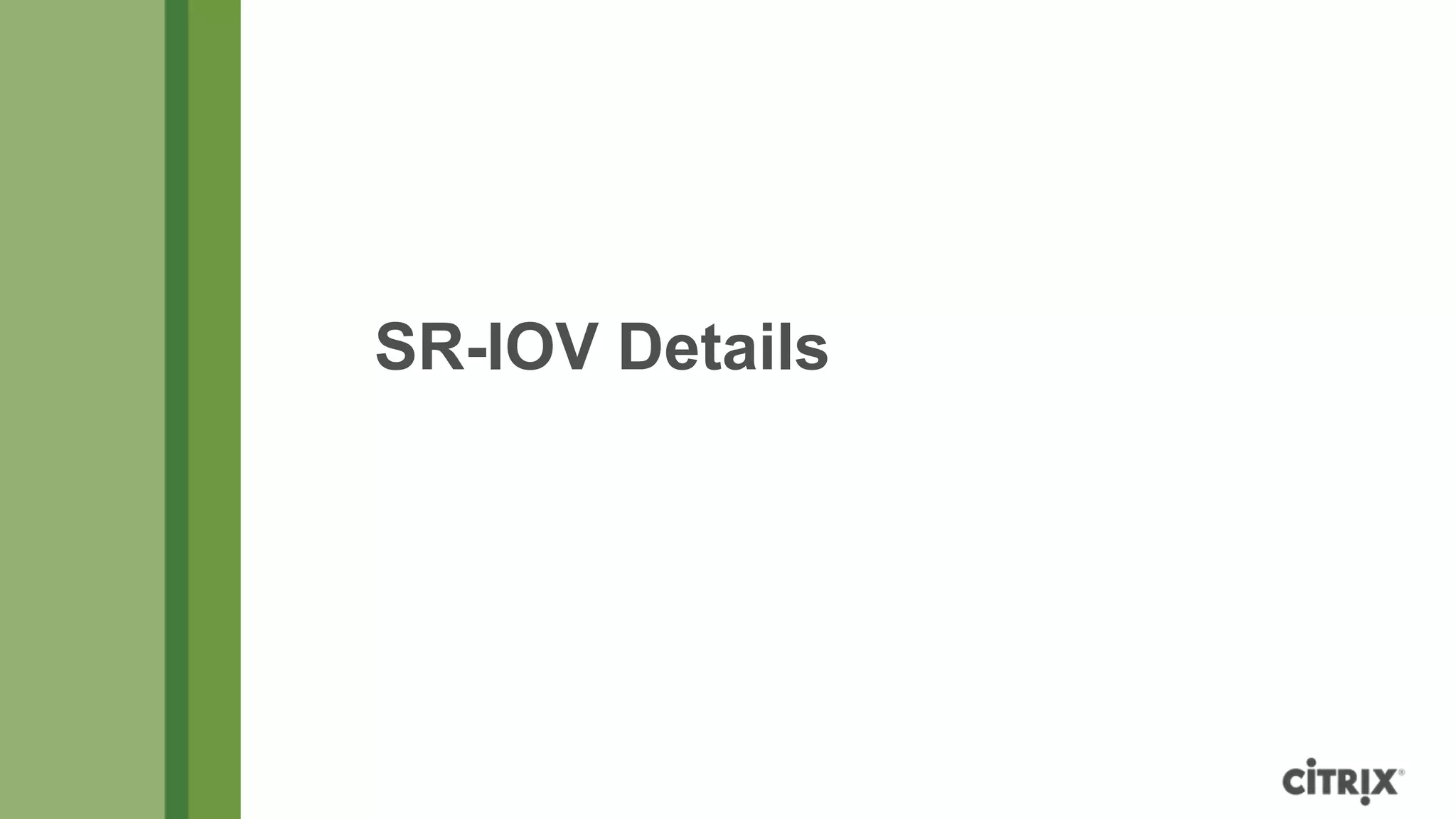 SR-IOV Details
 