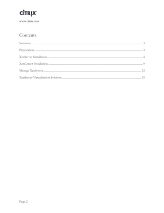 Xenex Control Panel Installation.pdf Xen server quick installation guide | PDF