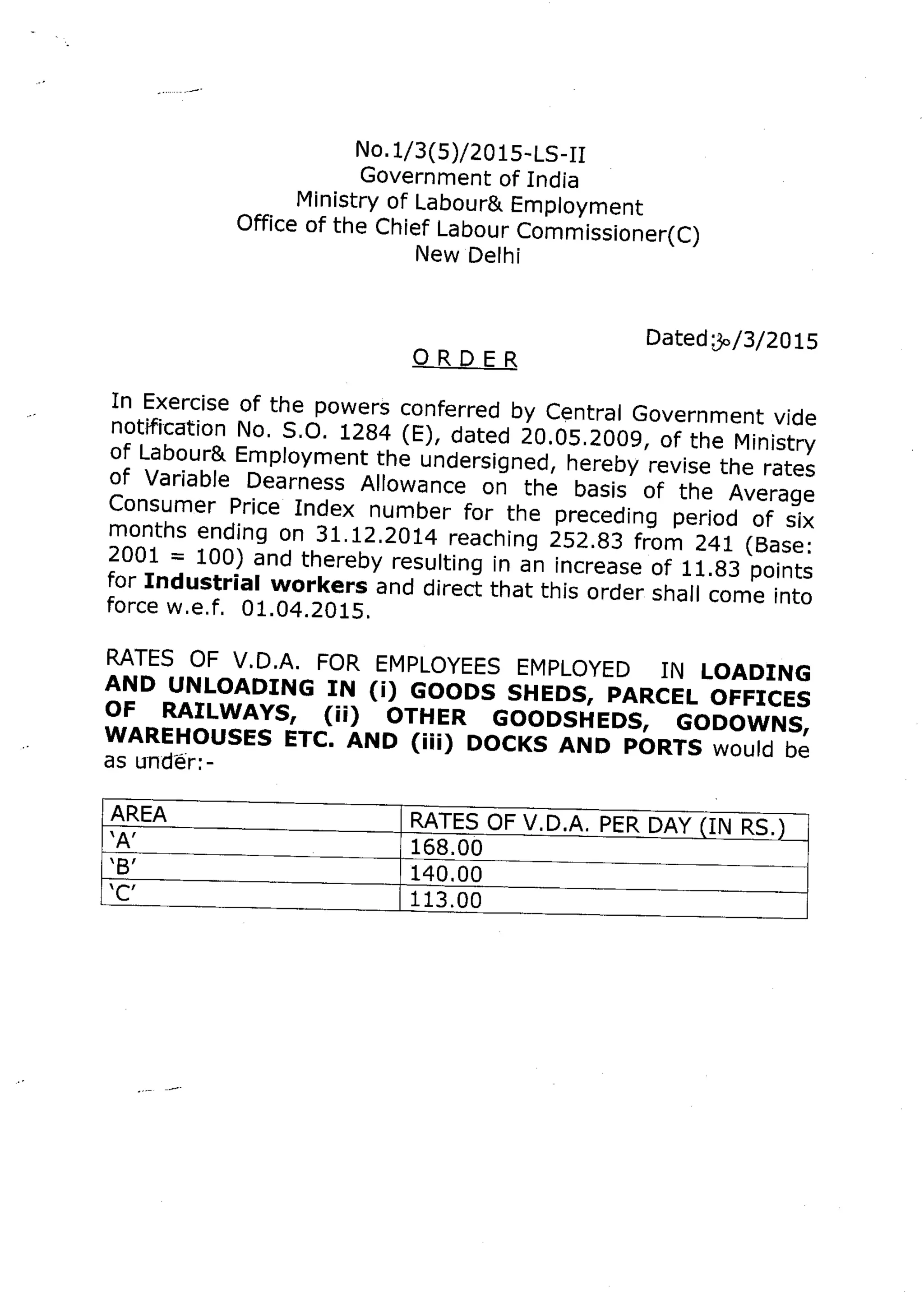Central minimum wages   1-4-15