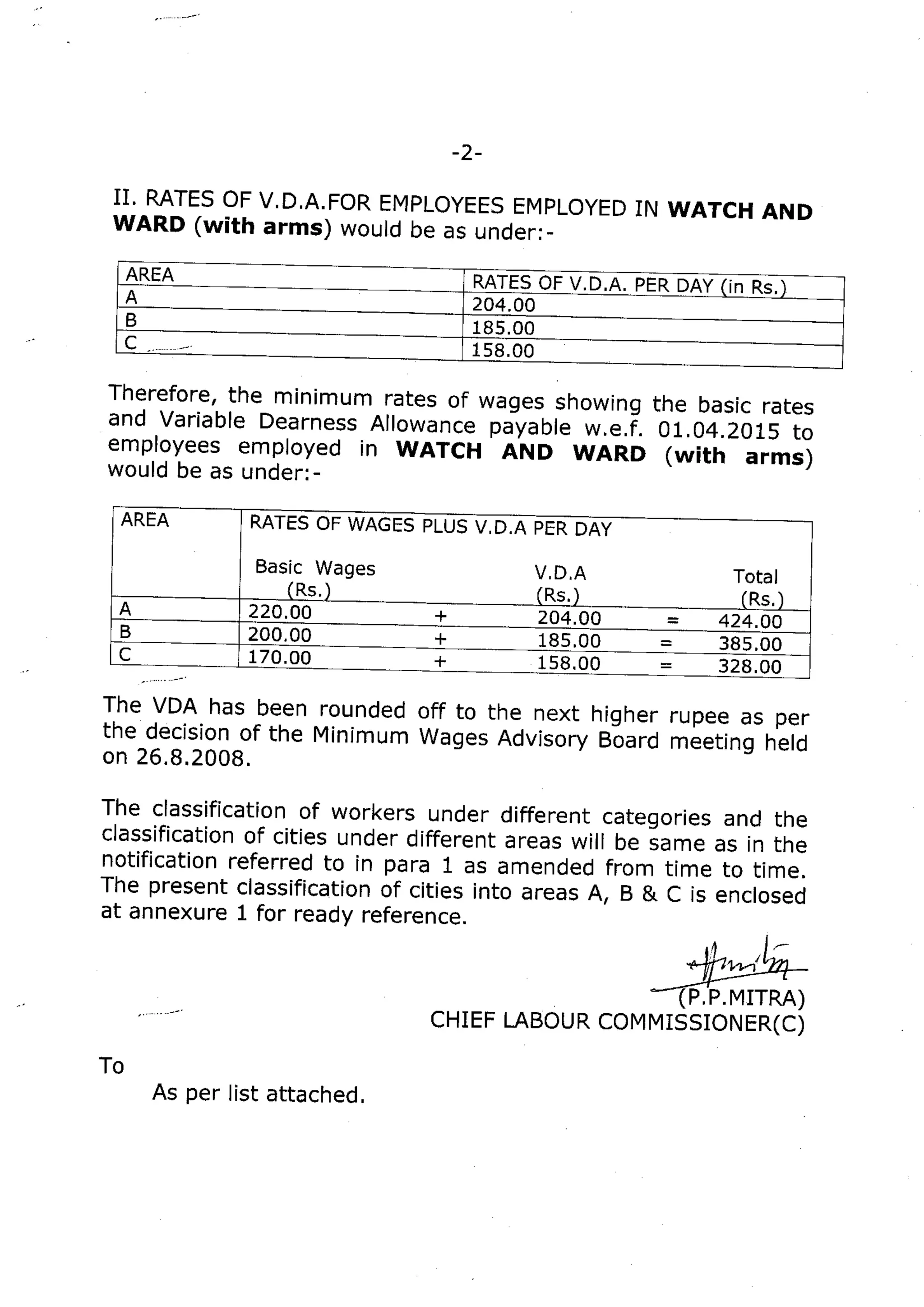 Central minimum wages   1-4-15