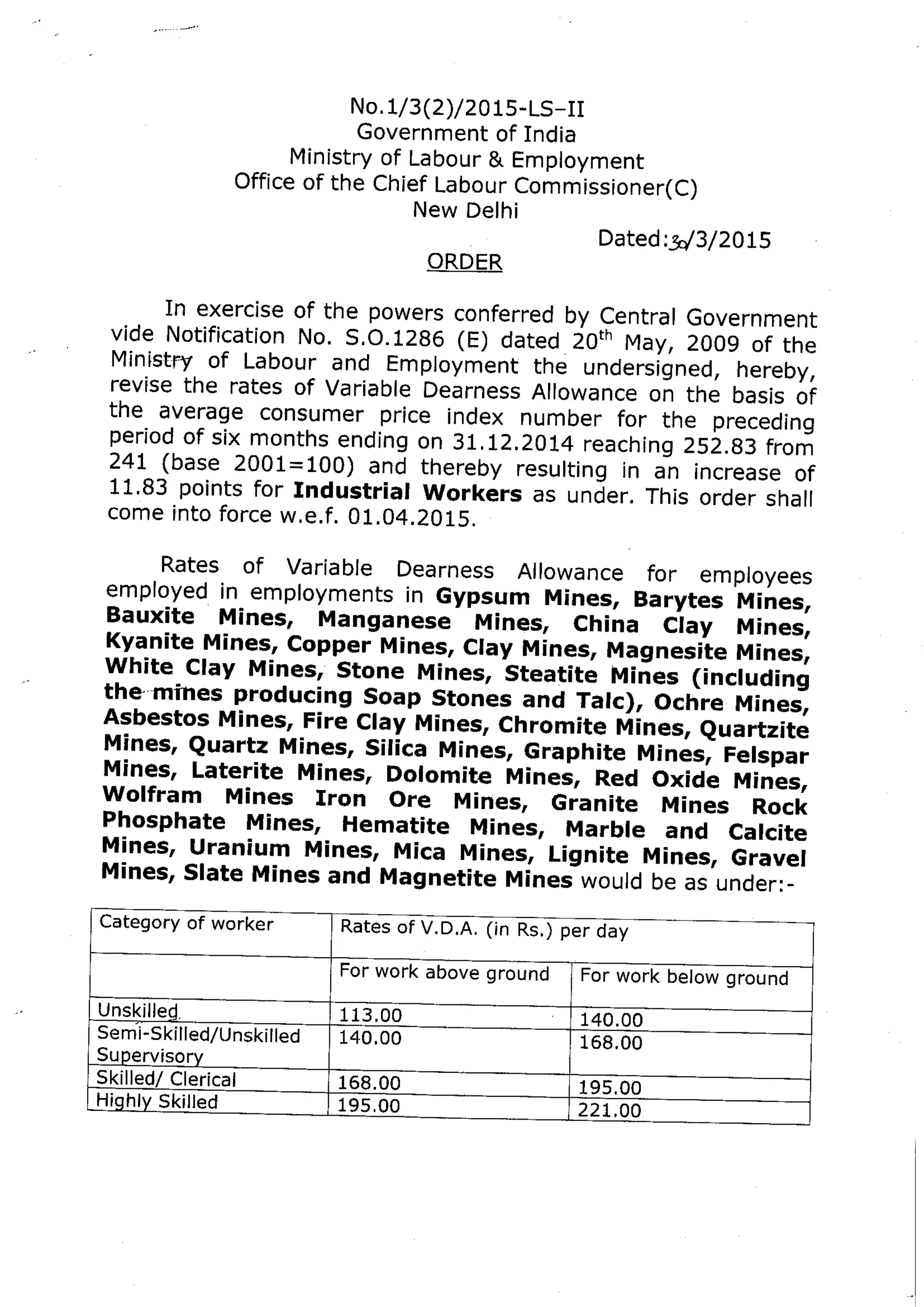 Central minimum wages   1-4-15