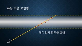 하늘 구름 모델링
레이 검사 영역을 생성
 