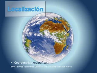 • Coordenadas xeográficas:
6º44´ e 9º18´ lonxitude Oeste - 41º4´´e 43º48´ latitude Norte
 