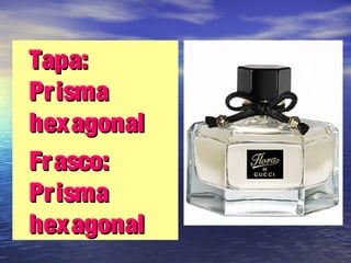 •Tapa:Tapa:
PrismaPrisma
hexagonalhexagonal
•Frasco:Frasco:
PrismaPrisma
hexagonalhexagonal
 