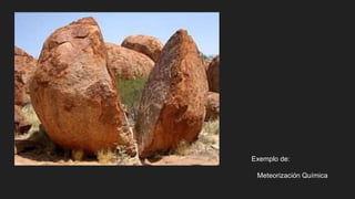 Exemplo de:
Meteorización Química
 