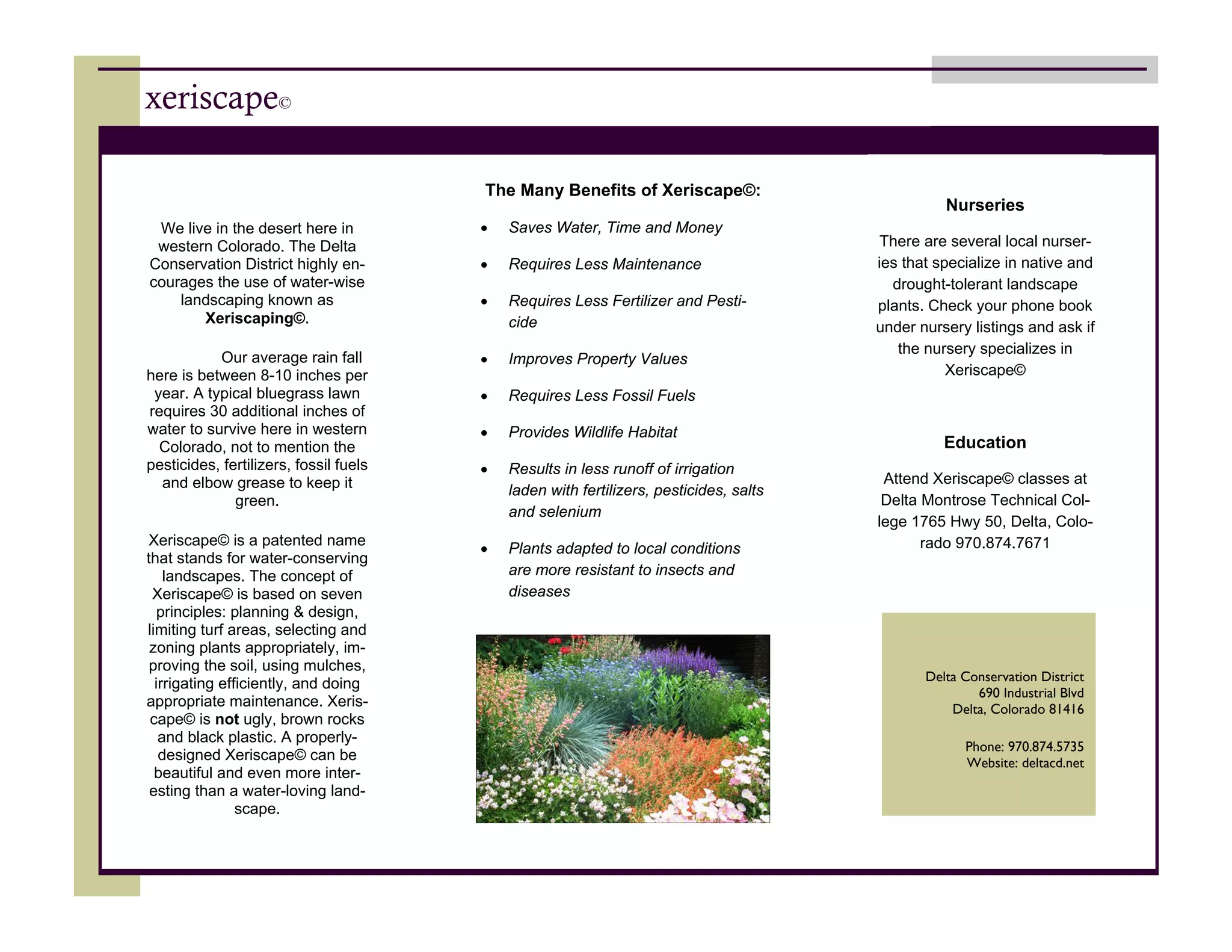 Guide To Xeriscape In Western Colorado - Delta Conservation District ...
