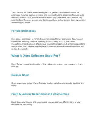 Final Thoughts: Why Use Xero Accounting Software for Your Business? | PDF