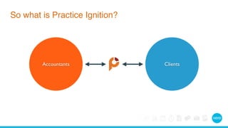 So what is Practice Ignition? 
Accountants Clients 
 