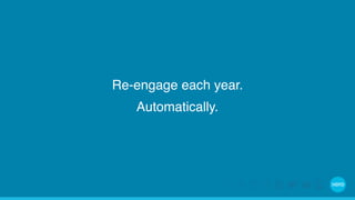 Re-engage each year. 
Automatically. 
 