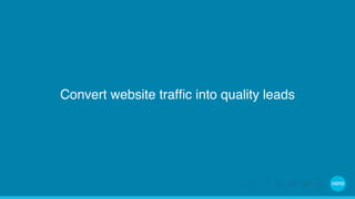 Convert website traffic into quality leads 
 