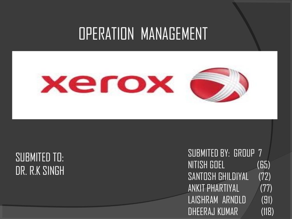 Xerox benchmarking