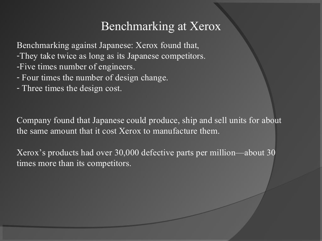 Xerox benchmarking