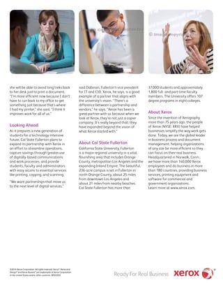 Mainstay - Xerox Cal State Fullerton Digital Printing Solutions | PDF