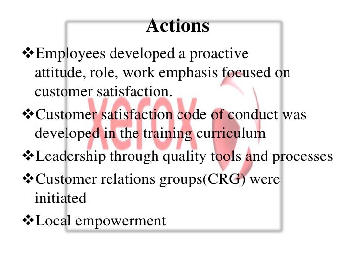 Xerox customer satisfaction case study