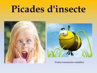 Picades d'insecte
Poden transmetre malalties
 