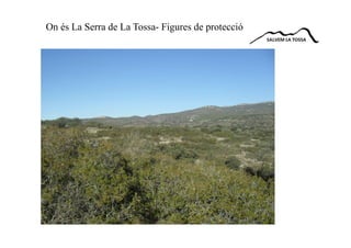 On és La Serra de La Tossa- Figures de protecció
 