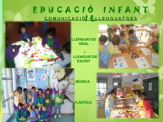 C O M U N I C A C I Ó I L L E N G U A T G E SC O M U N I C A C I Ó I L L E N G U A T G E S
MÚSICA
PLÀSTICA
E D U C A C I Ó I N F A N T
I L
 