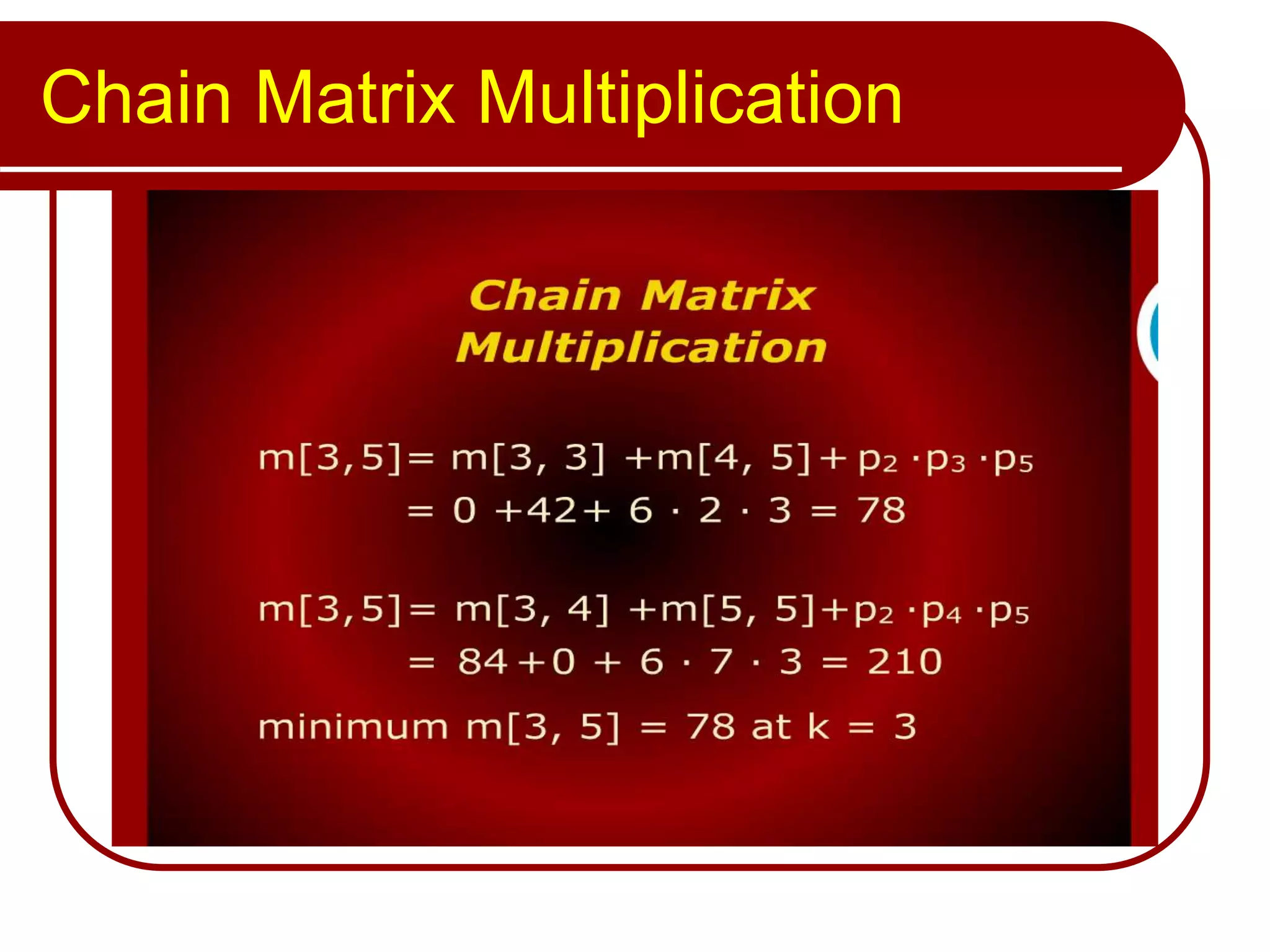 Chain Matrix Multiplication