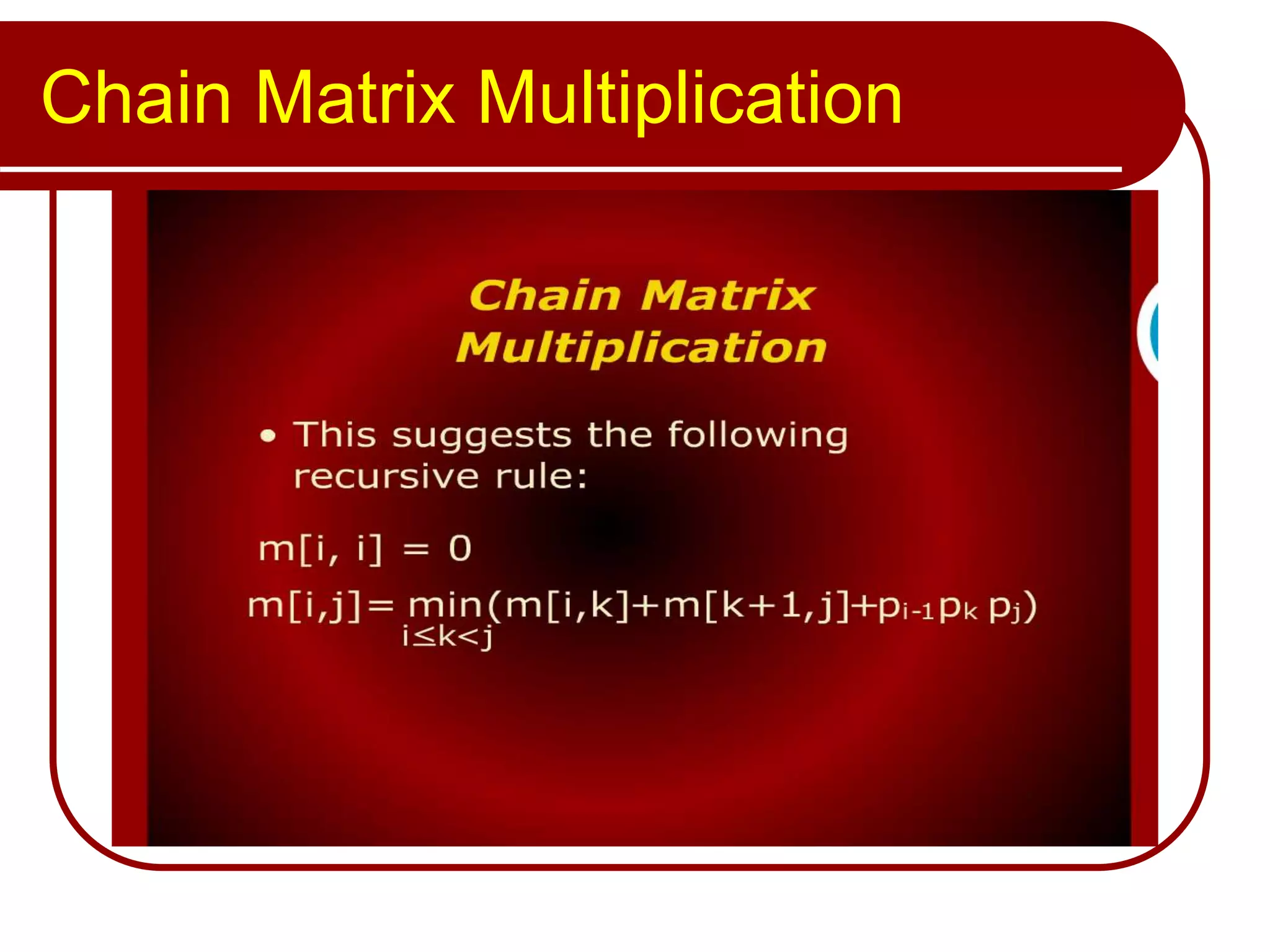 Chain Matrix Multiplication