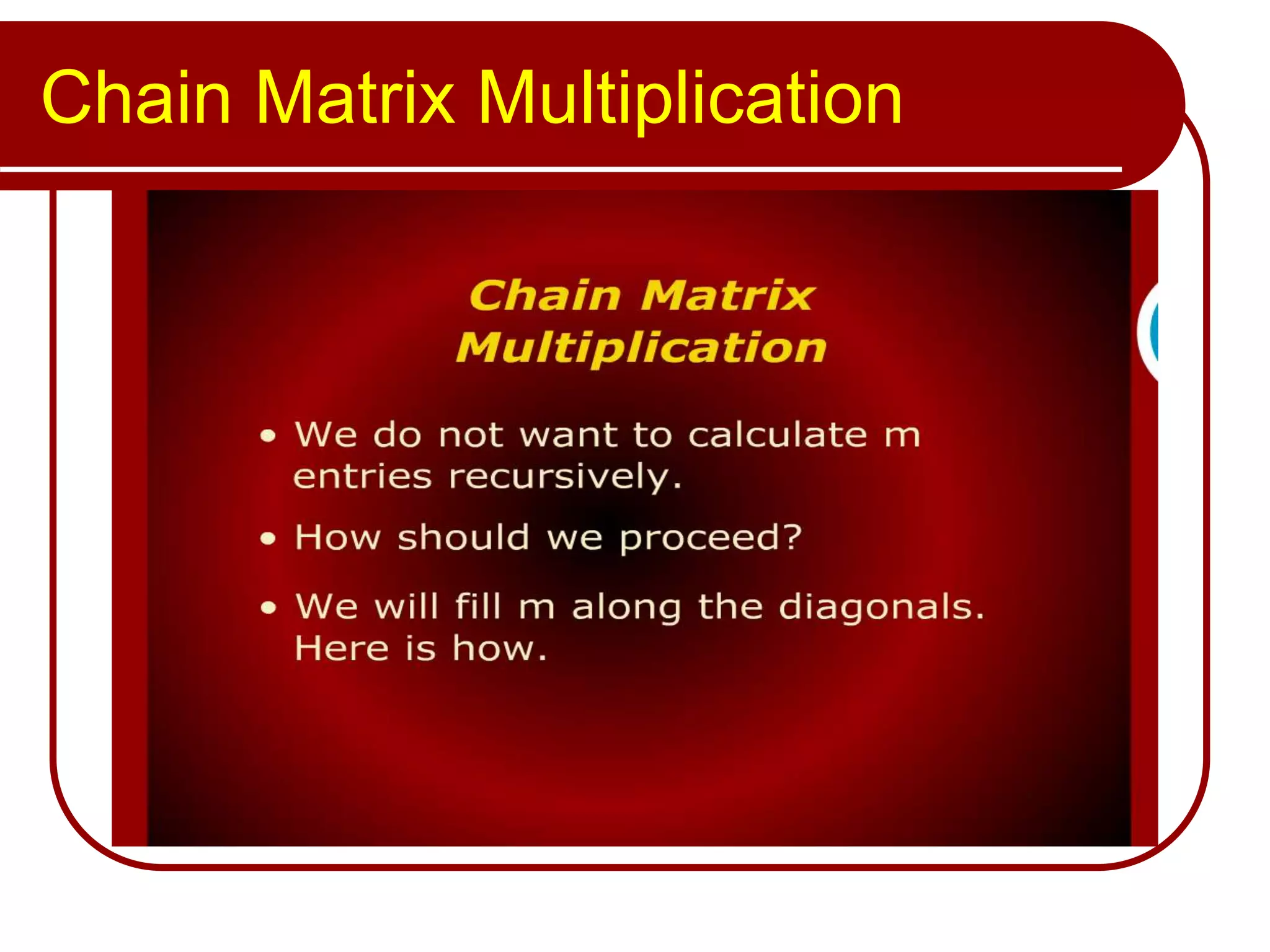 Chain Matrix Multiplication