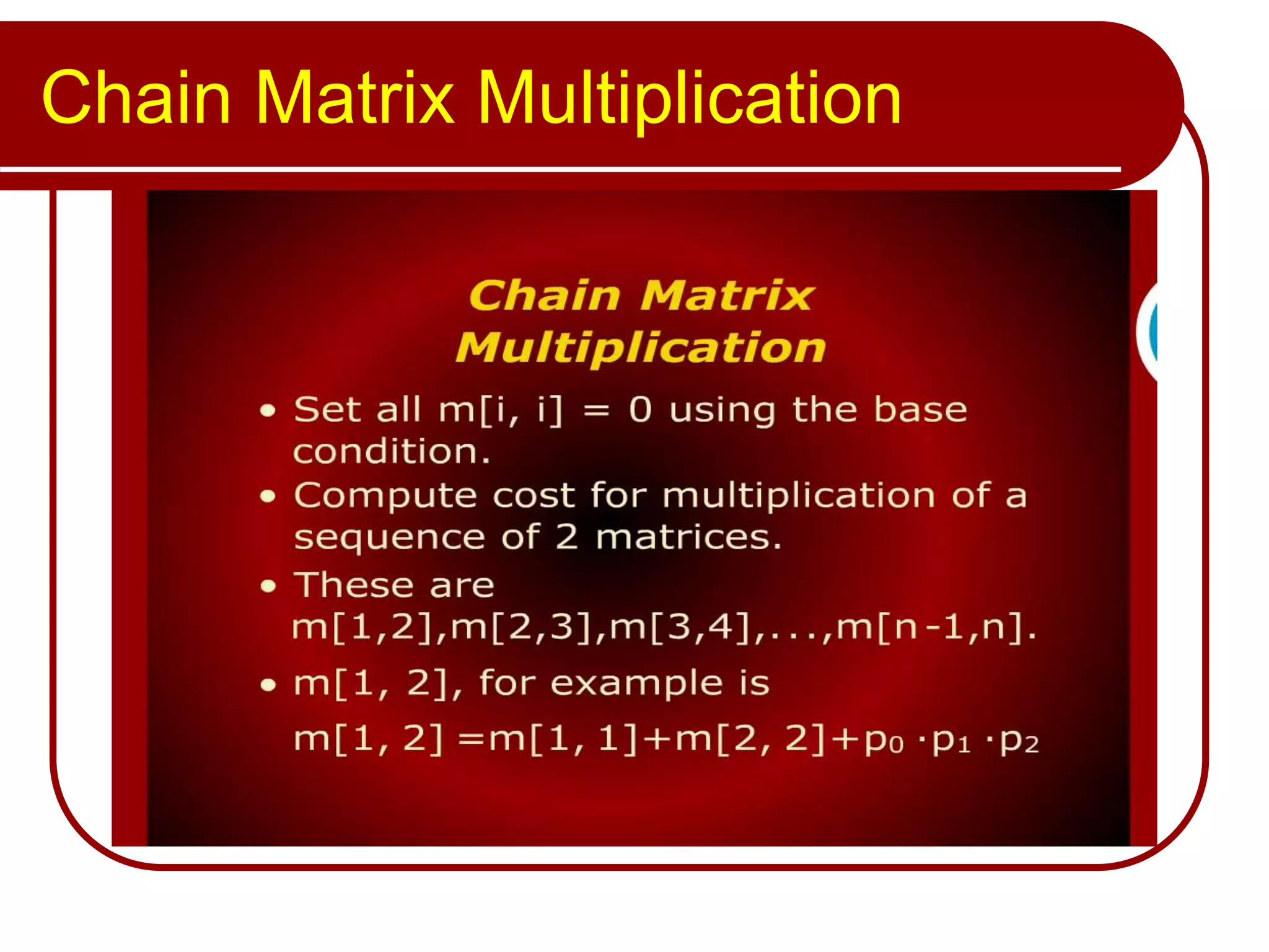 Chain Matrix Multiplication