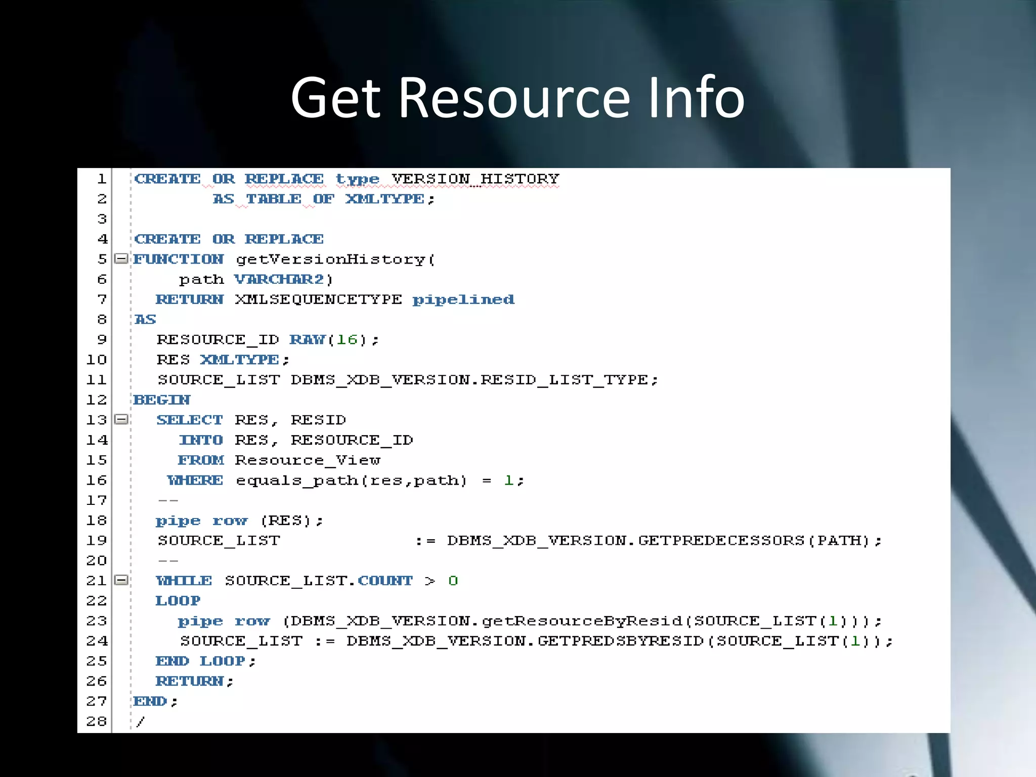 XFILES - APEXAPEX GUI W/ help of CarlBackstrom	XFILES version IVOracle Open World 2008DemonstratedCombined Power	APEX 		(V 3)	XML-DB 	(V 11.1)Versioning & Lightweight Application Security 