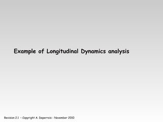 Revision 2.1 – Copyright A. Deperrois - November 2010
Example of Longitudinal Dynamics analysis
 