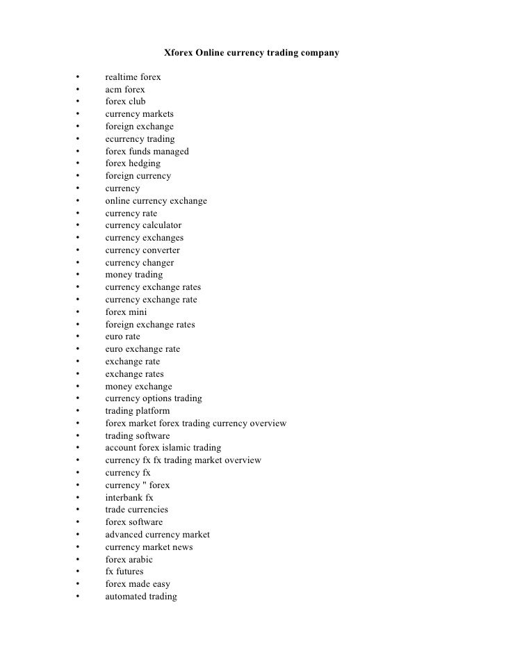 Currency trading companies