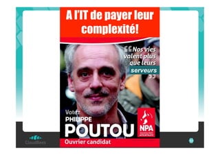 A l’IT de payer leur
     complexité!


              serveurs




         52              52
 