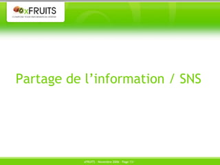 Partage de l’information / SNS 