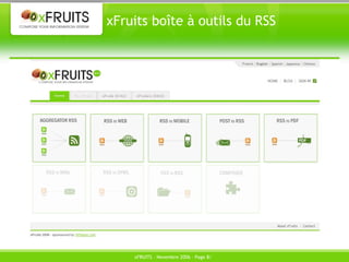 xFruits boîte à outils du RSS 