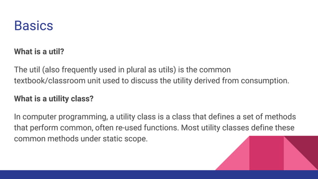 Java utility classes | PPT