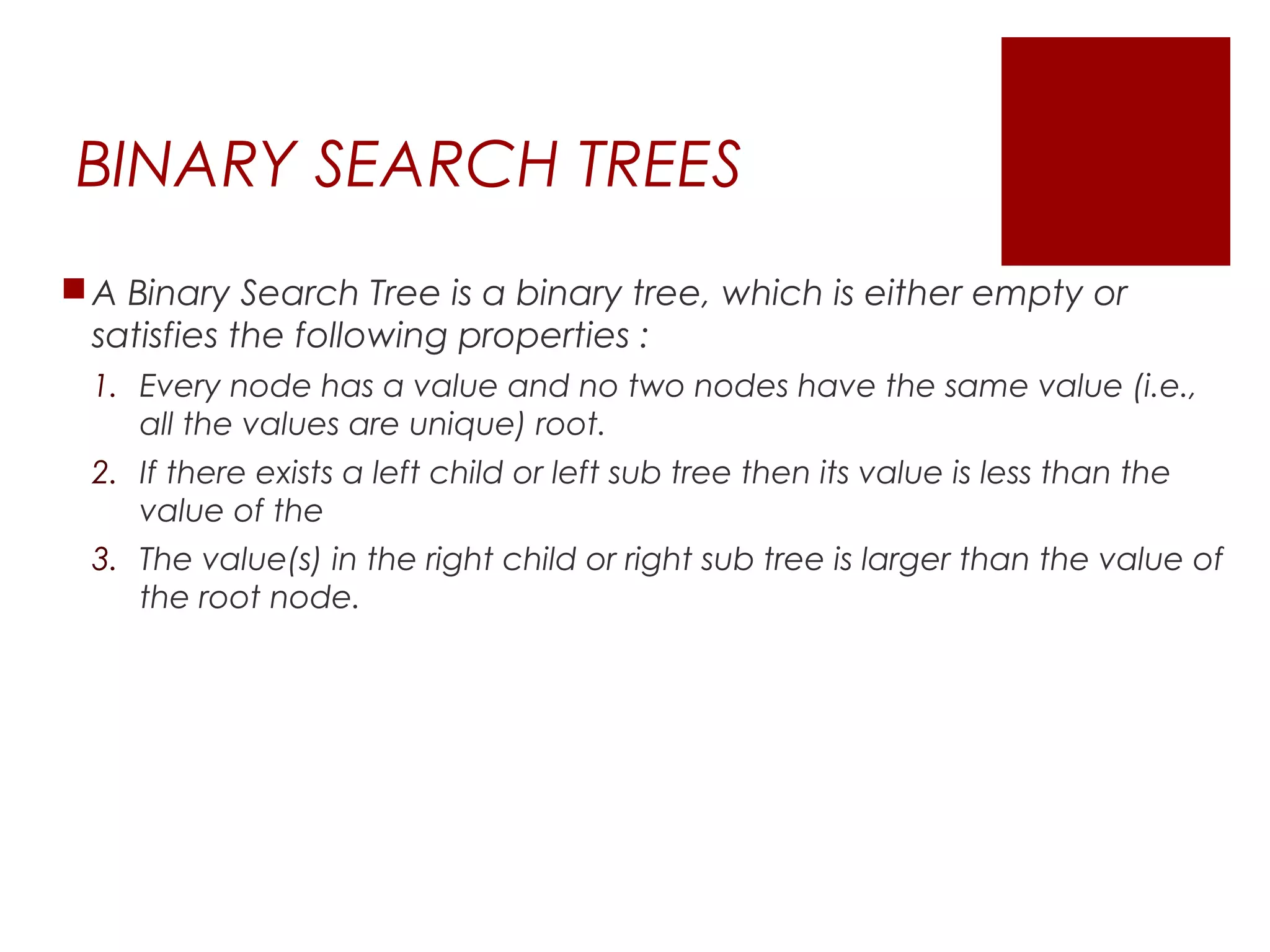 Binary search trees (1) | PPT