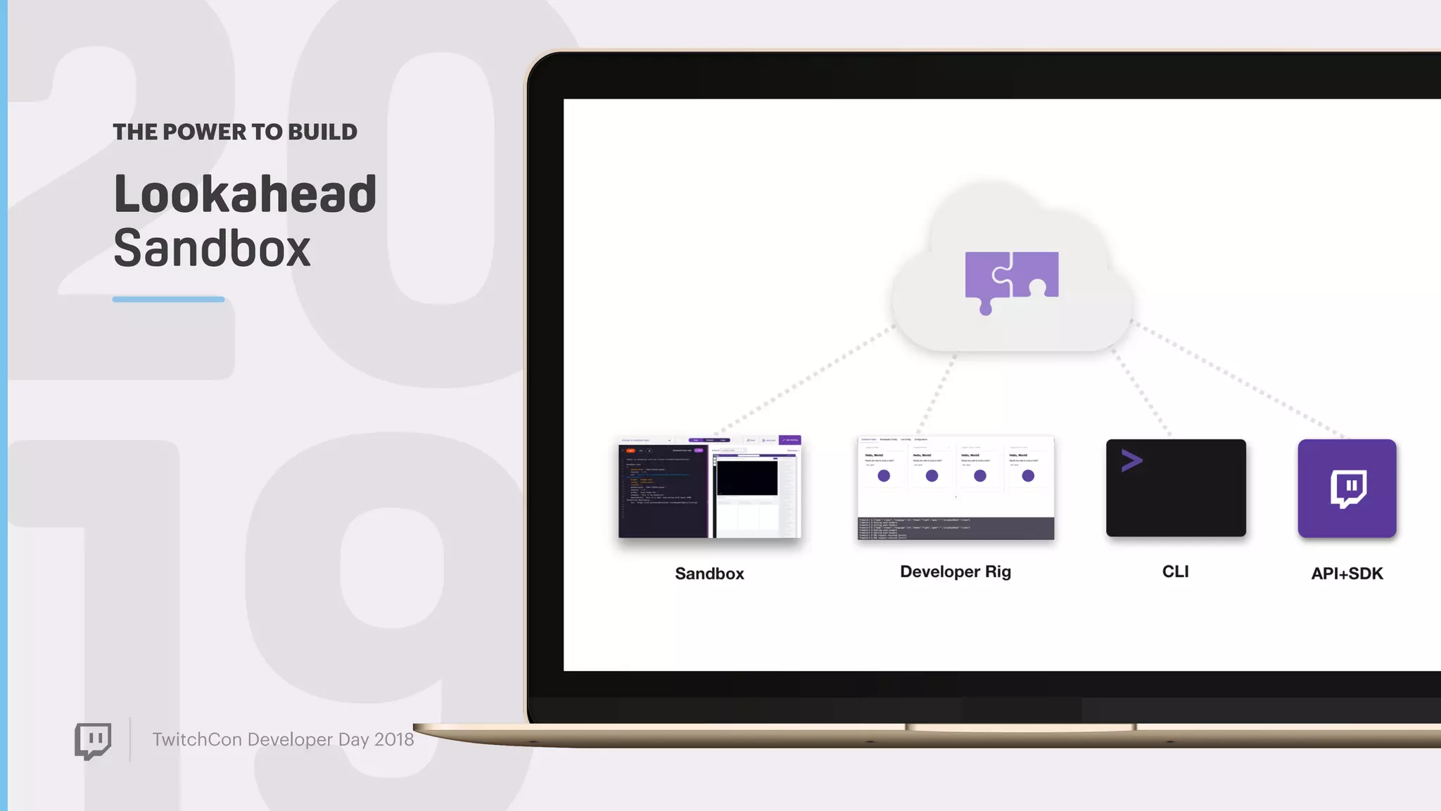 TwitchCon Developer Day 2018
20Lookahead  
Sandbox
THE POWER TO BUILD
 