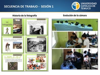 SECUENCIA DE TRABAJO - SESIÓN 1
Historia de la fotografía Evolución de la cámara
 
