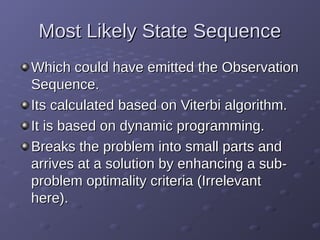 viterbi algorithm: dynamic programming for optimal... A Random Presentation | PDF